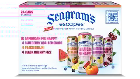 A pack of Seagram's Escapes slim cans