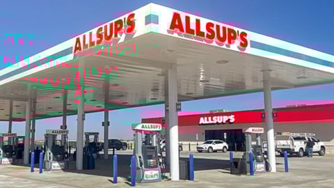 The outside of a new Allsup's convenience store