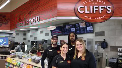 Four members of Cliff Local Market's foodservice team