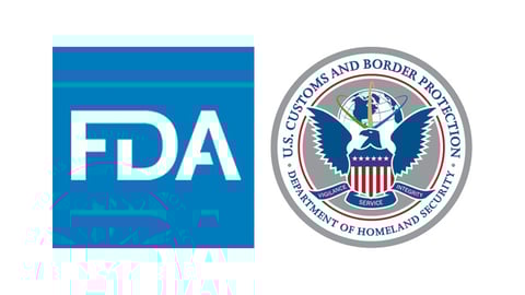 Logos for the U.S. Food and Drug Administration and U.S. Customs and Border Protection 