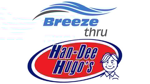 Breeze Thru Markets & Han-Dee Hugo's logos