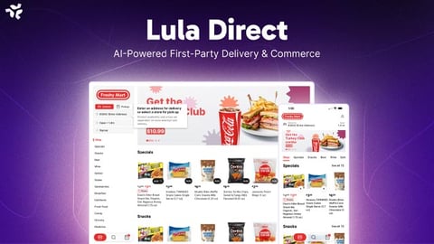 An example of retailer's first party ordering menu