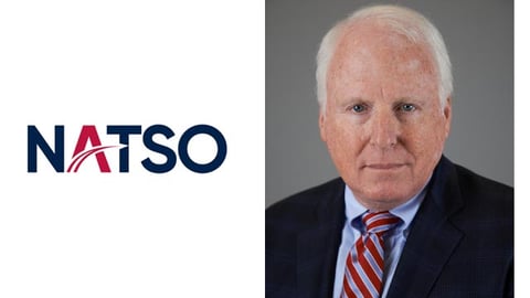 The NATSO logo and Max McBrayer Jr.'s headshot
