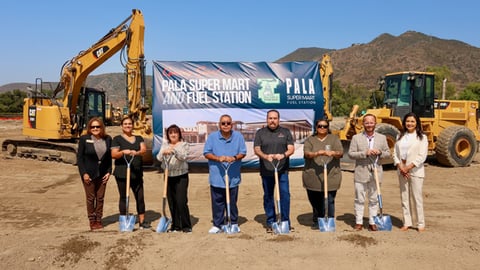 The Pala Band of Mission Indians and regional leaders break ground on a new convenience store