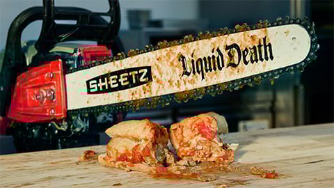 Sheetz x Liquid Death Chainsaw-Sliced Sandwich Experience