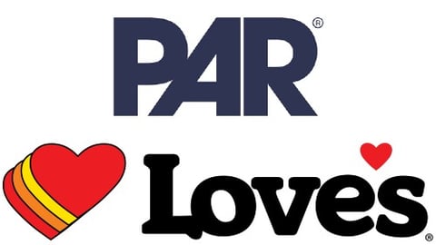 Love's Travel Stops and ParTech logos