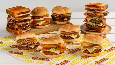 A selection of different burgers at Rutter's