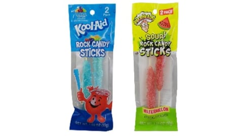 Kool-Aid and Warheads Rock Candy Sticks