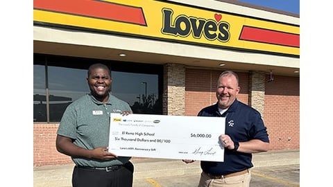 Love's donation to El Reno High School 