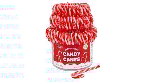 Nassau Clever Candy Peppermint Candy Cane Bucket