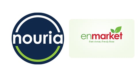 Logos for Nouria and Enmarket