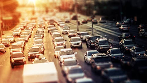 Highway Traffic at Sunset