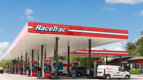 DAVIE, FL, USA - JULY 1, 2022: RaceTrac gas station sign and  trademark logo; Shutterstock ID 2204347461