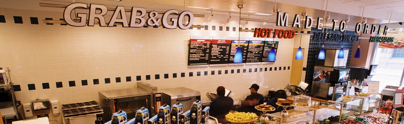 Prepared food area of a convenience store