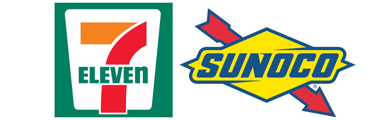 Logos for 7-Eleven and Sunoco