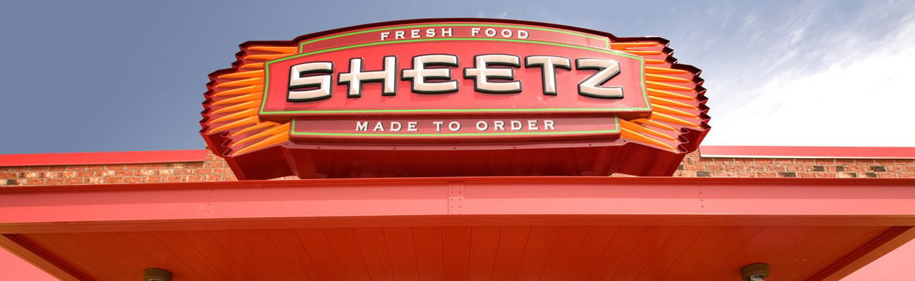 The exterior sign of a Sheetz convenience store