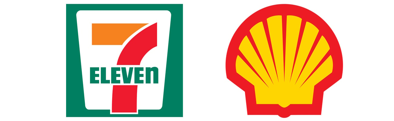 Logos for 7-Eleven Inc. and Shell 