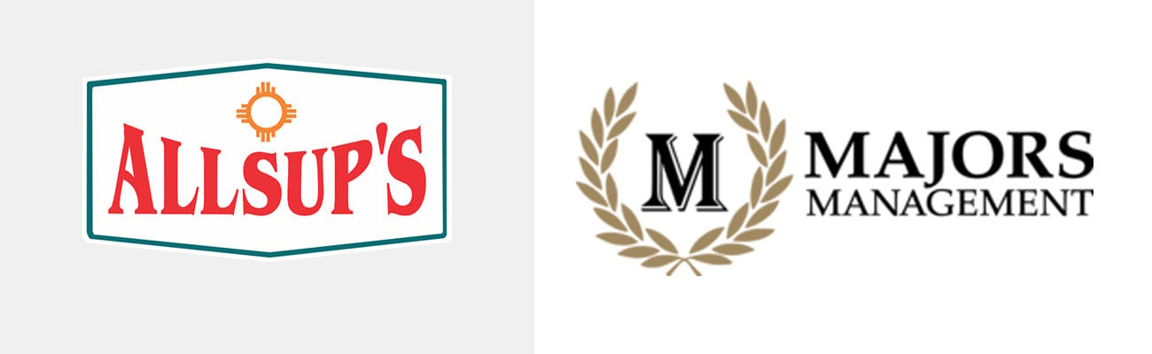 Logos for Allsup's Convenience Stores and Majors Management