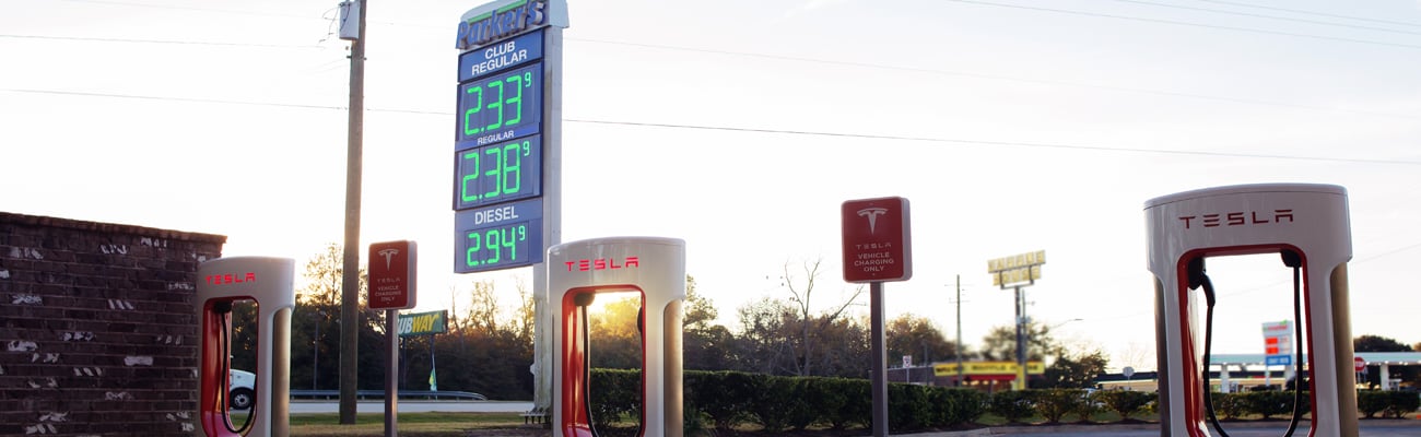 Parker's Metter convenience store is the first V3 Tesla charging site to open in Georgia.