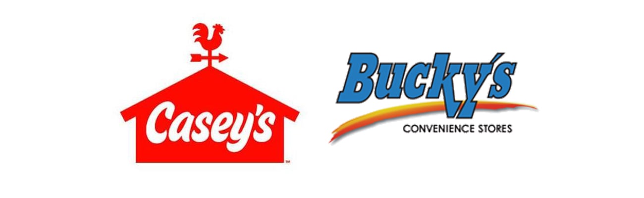 Logos for Casey's and Bucky's