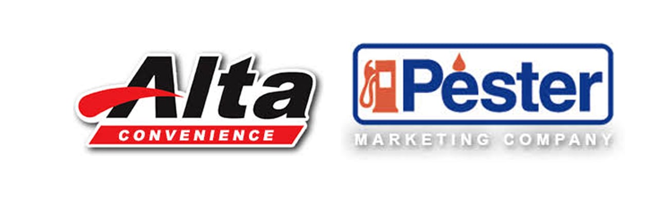 Logos for Alta Convenience & Pester Marketing