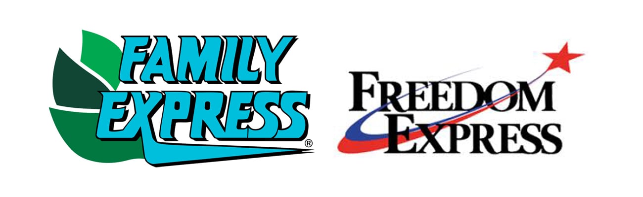 Logos for Family Express and Freedom Express