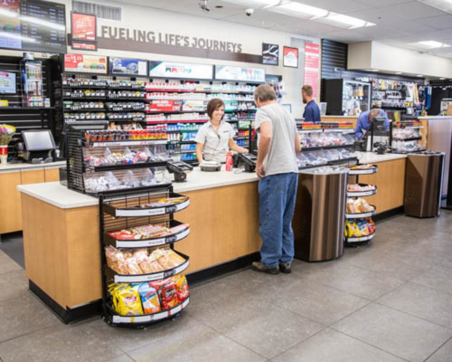 The checkout area of a Pilot Travel Center