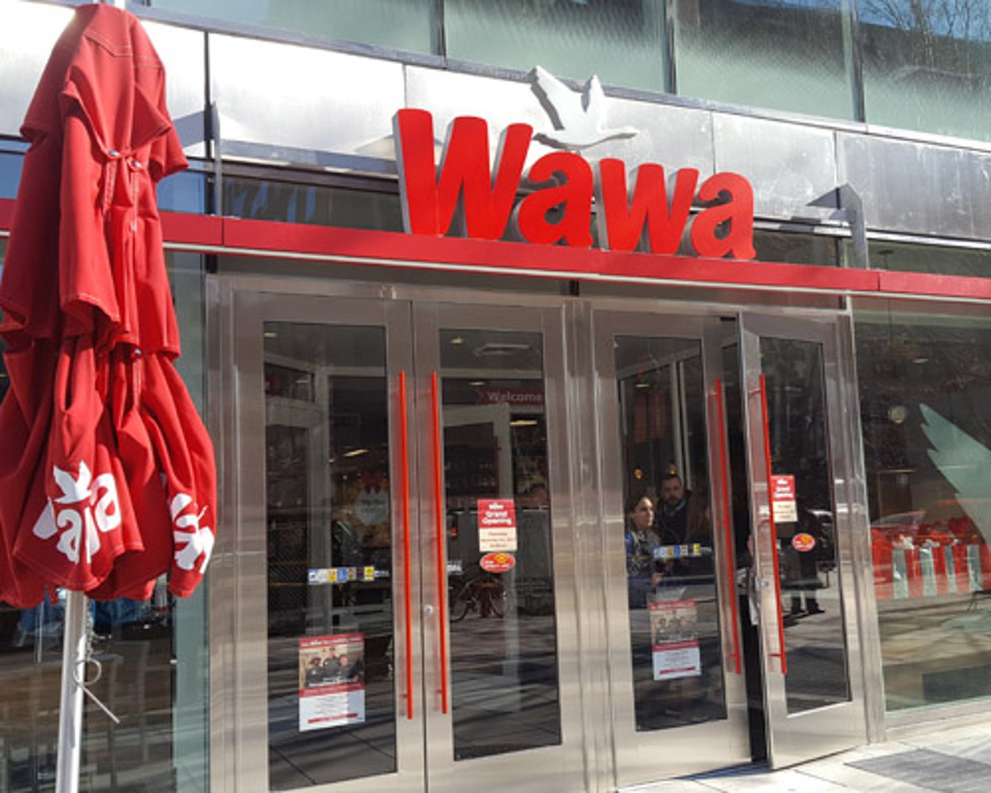 The exterior of Wawa's DC store