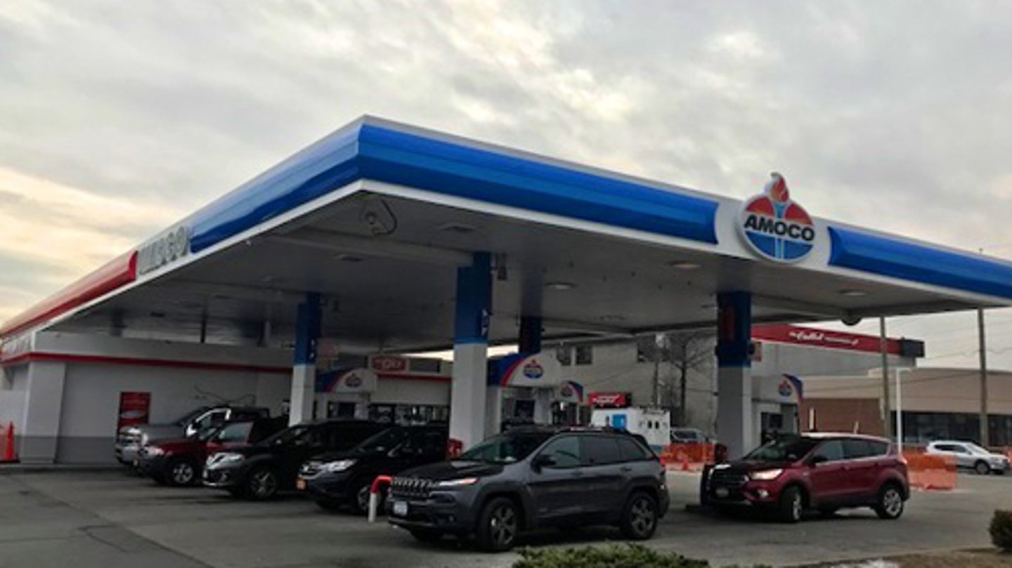 Amoco gas station in Pelham Manor, N.Y.