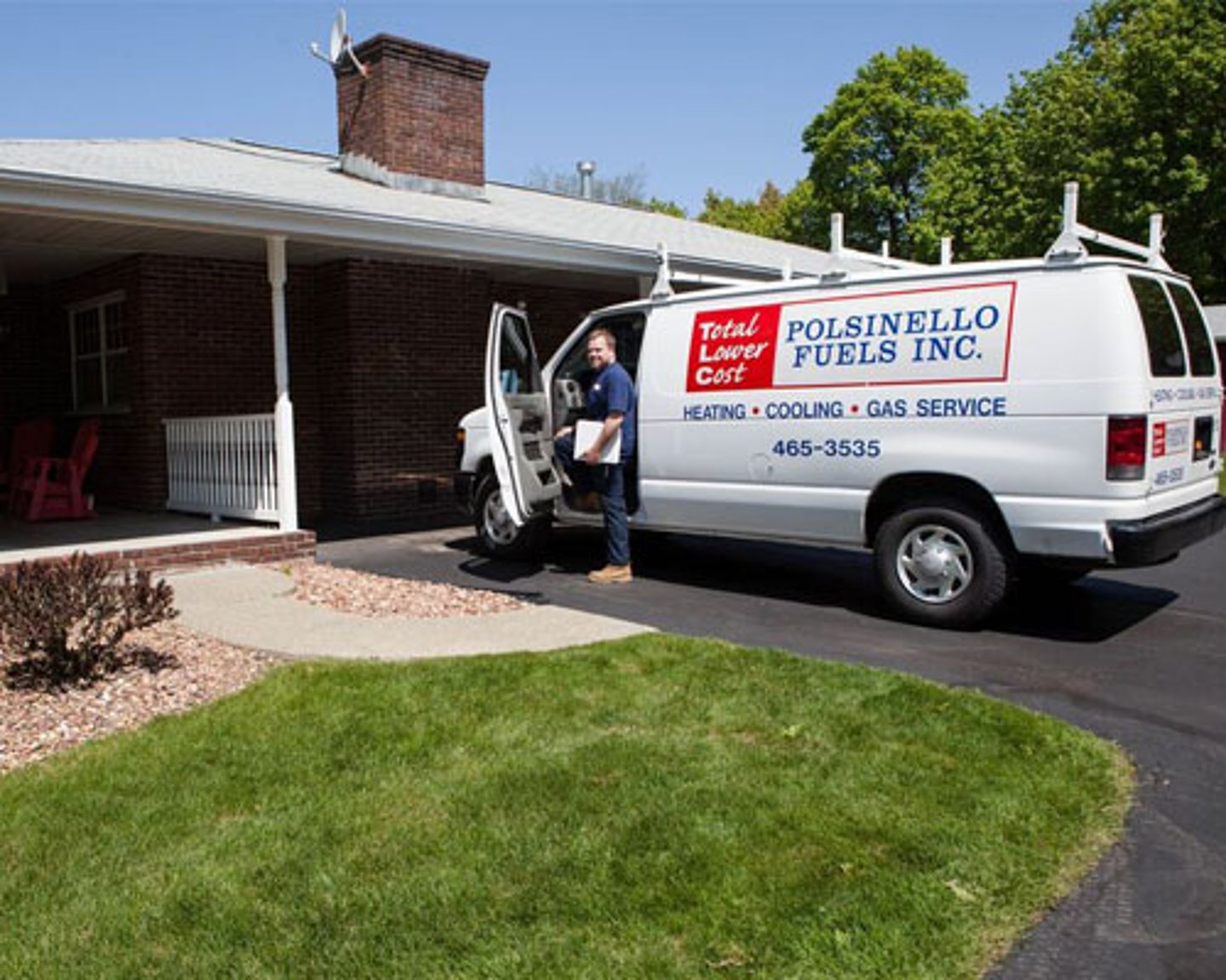 A truck for Polsinello's home heating and commercial fuels business