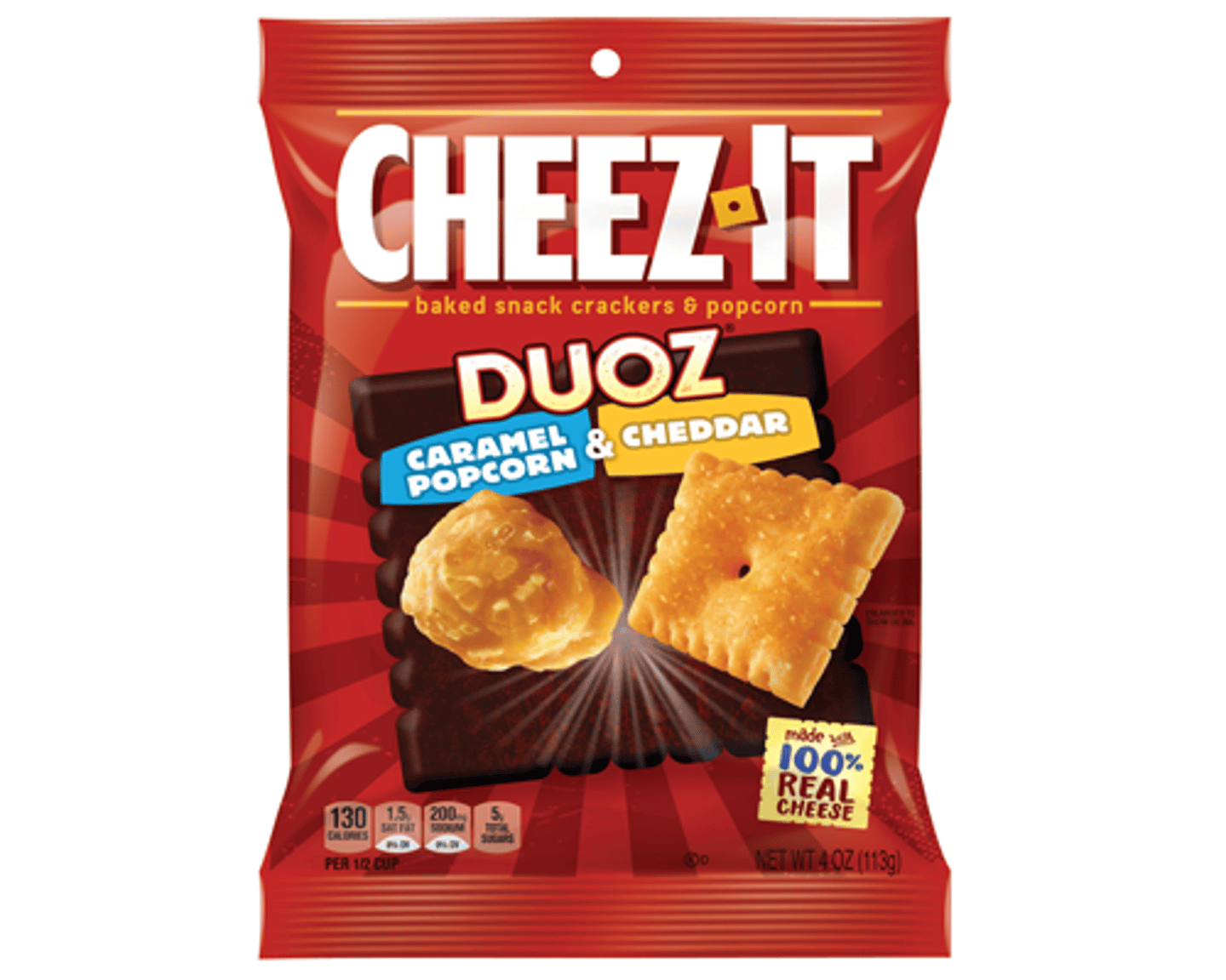 Cheez-It Duoz Caramel Popcorn and Cheddar