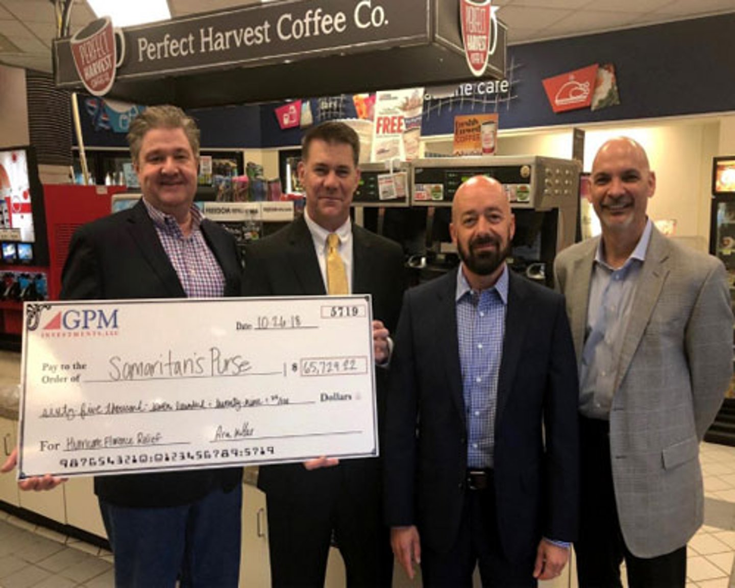 GPM Samaritan's Purse check presentation