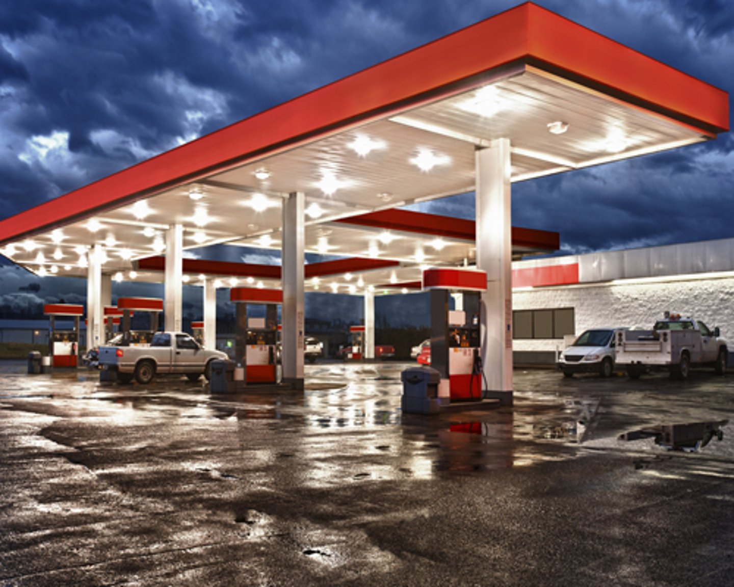 a convenience store forecourt