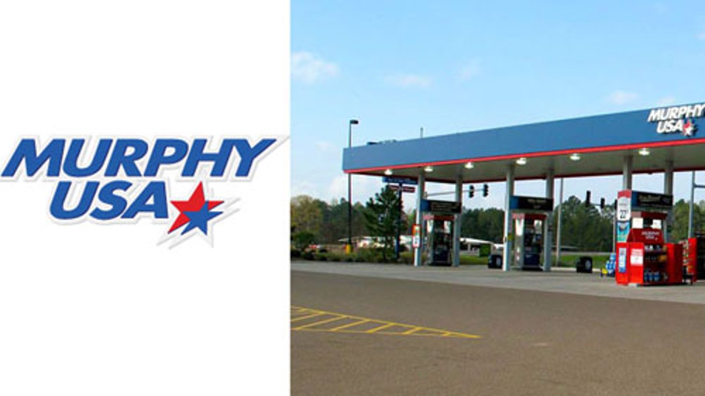 Murphy USA logo and gas station