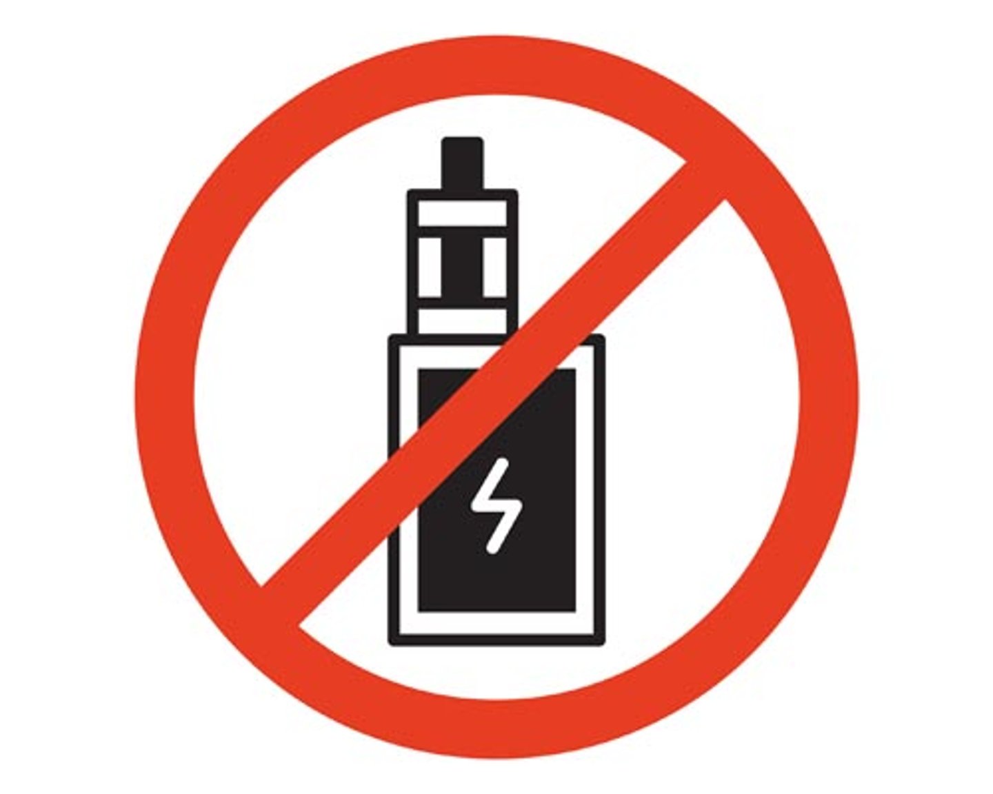 Vape ban sign