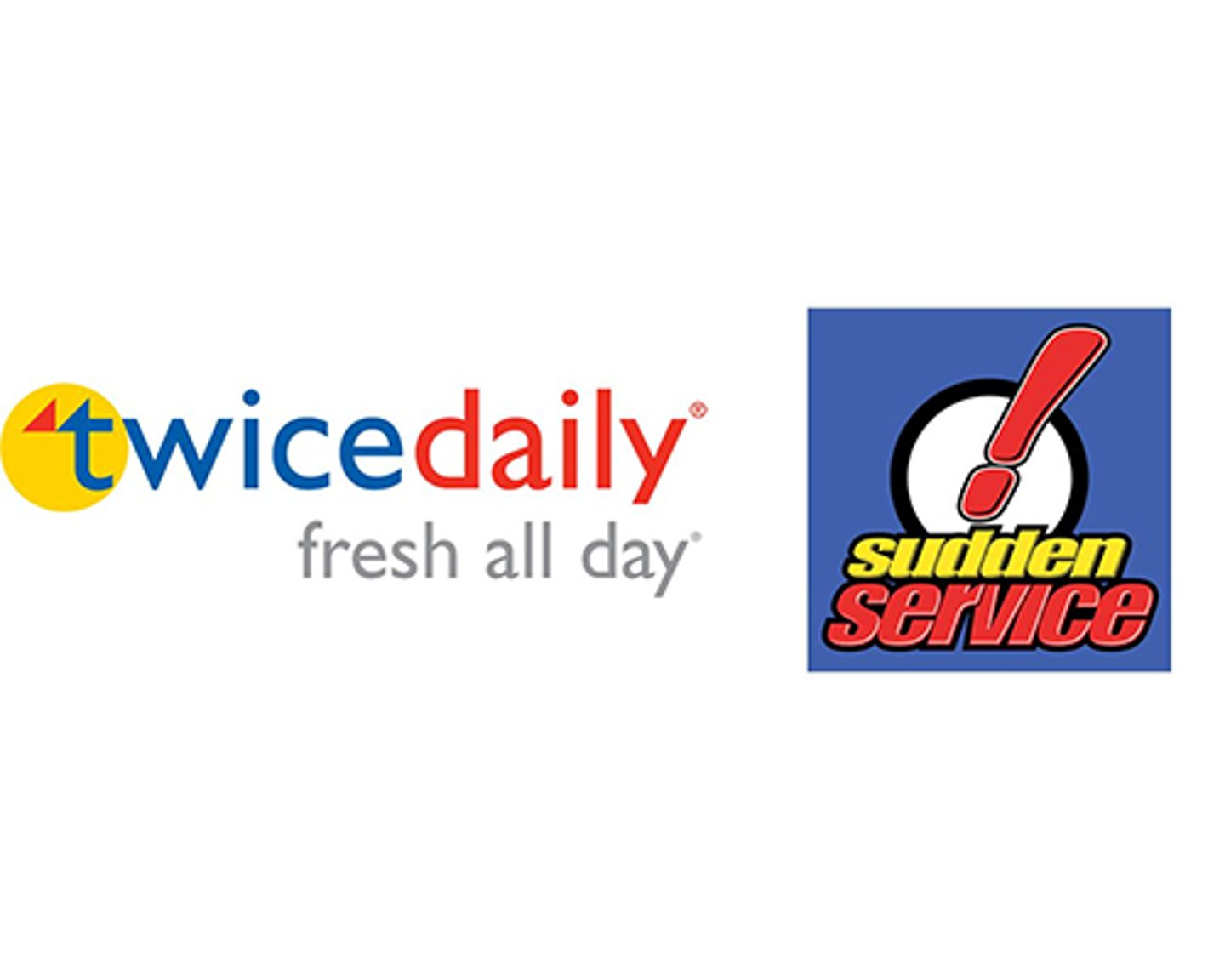 Twice Daily & Sudden Service logos