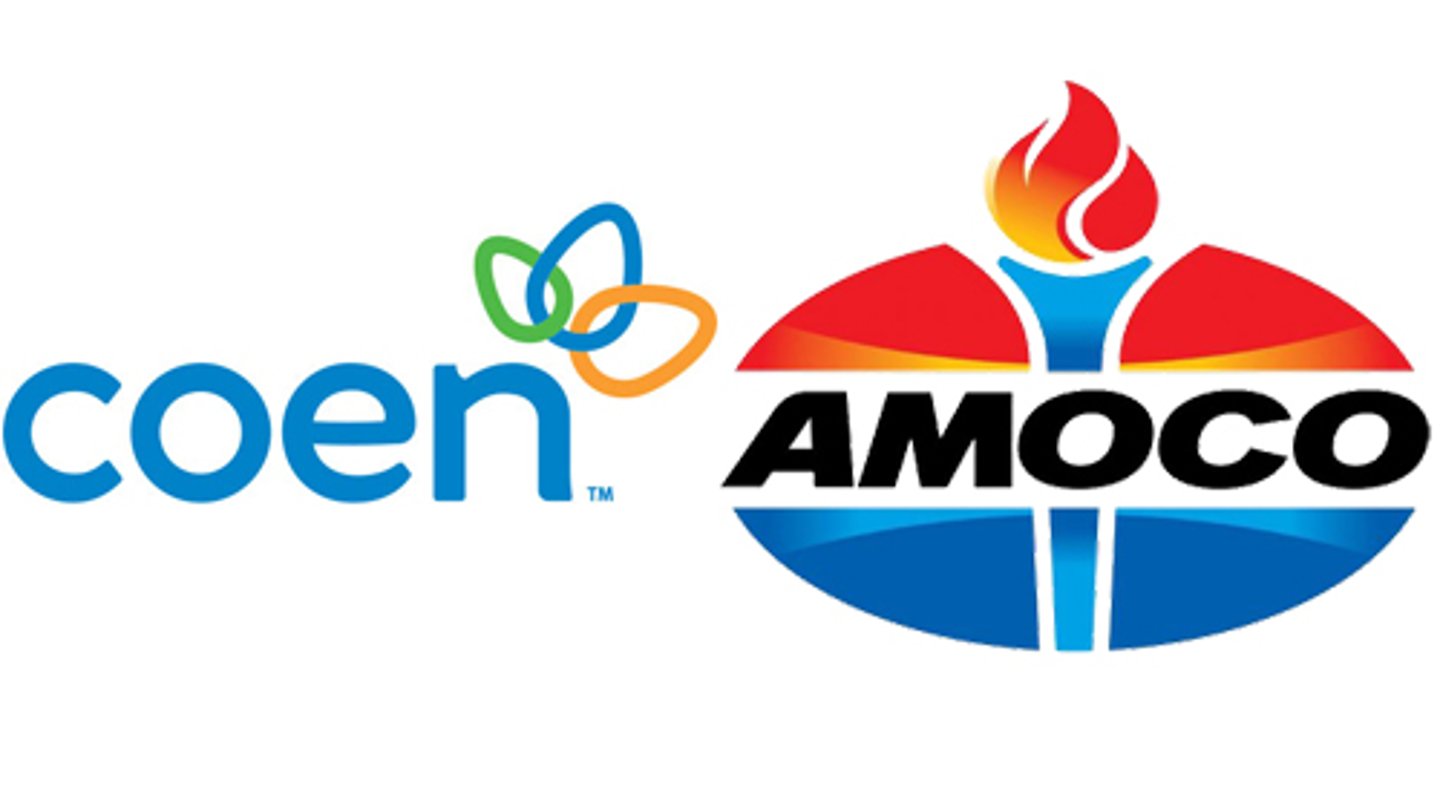 Logos for Coen Markets and Amoco