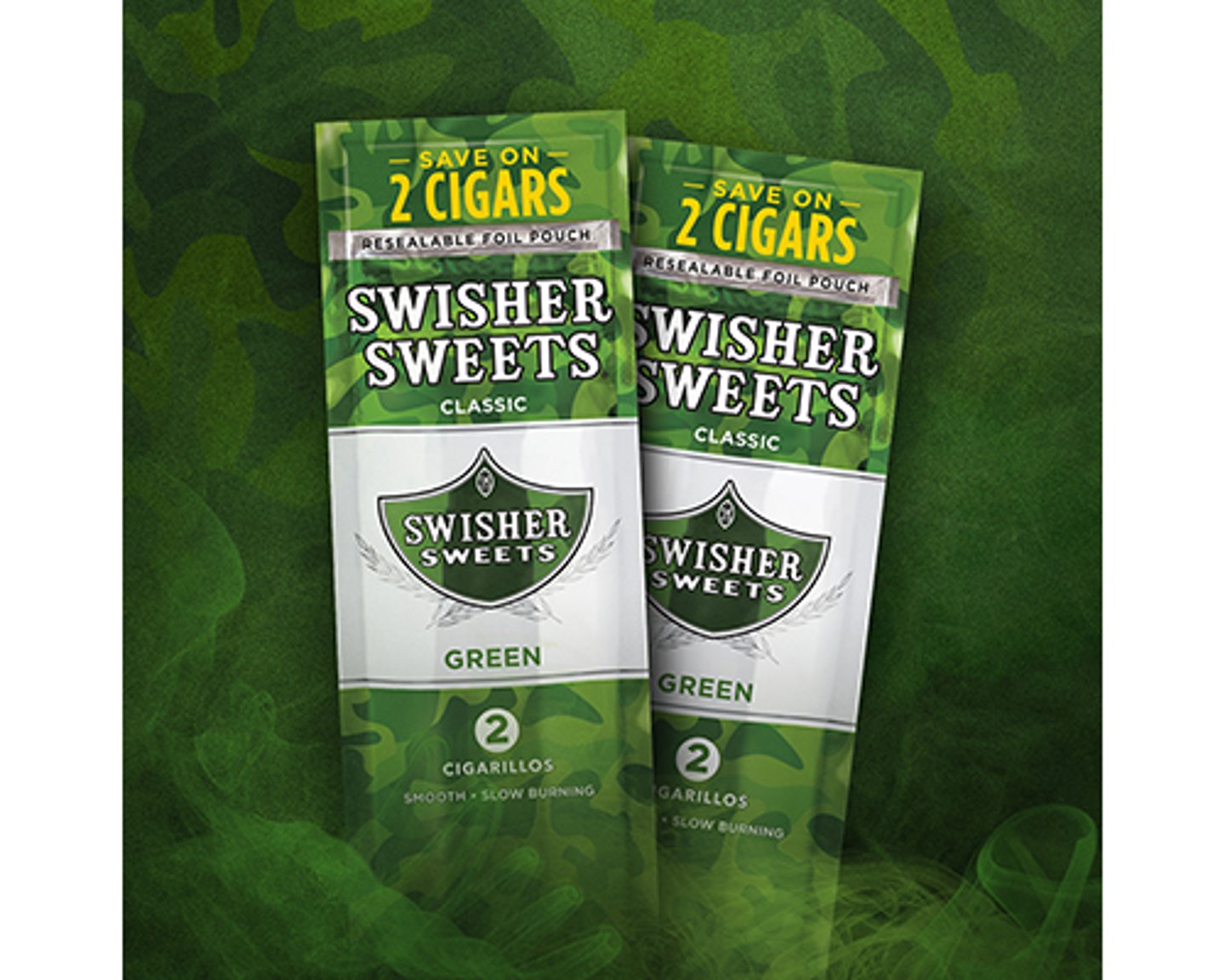 Swisher Sweets Green Camo Pouch