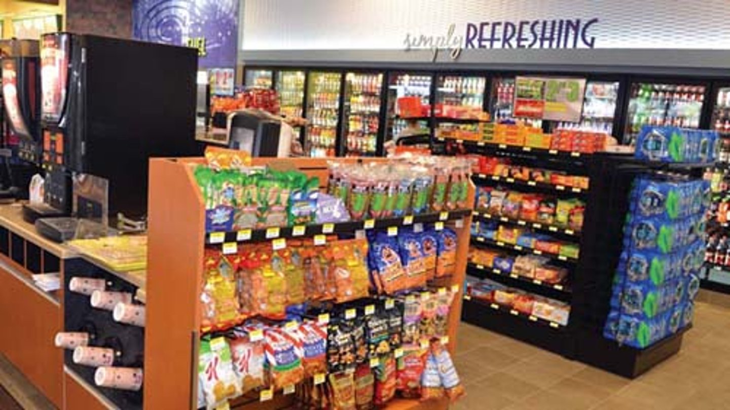 Inside a convenience store