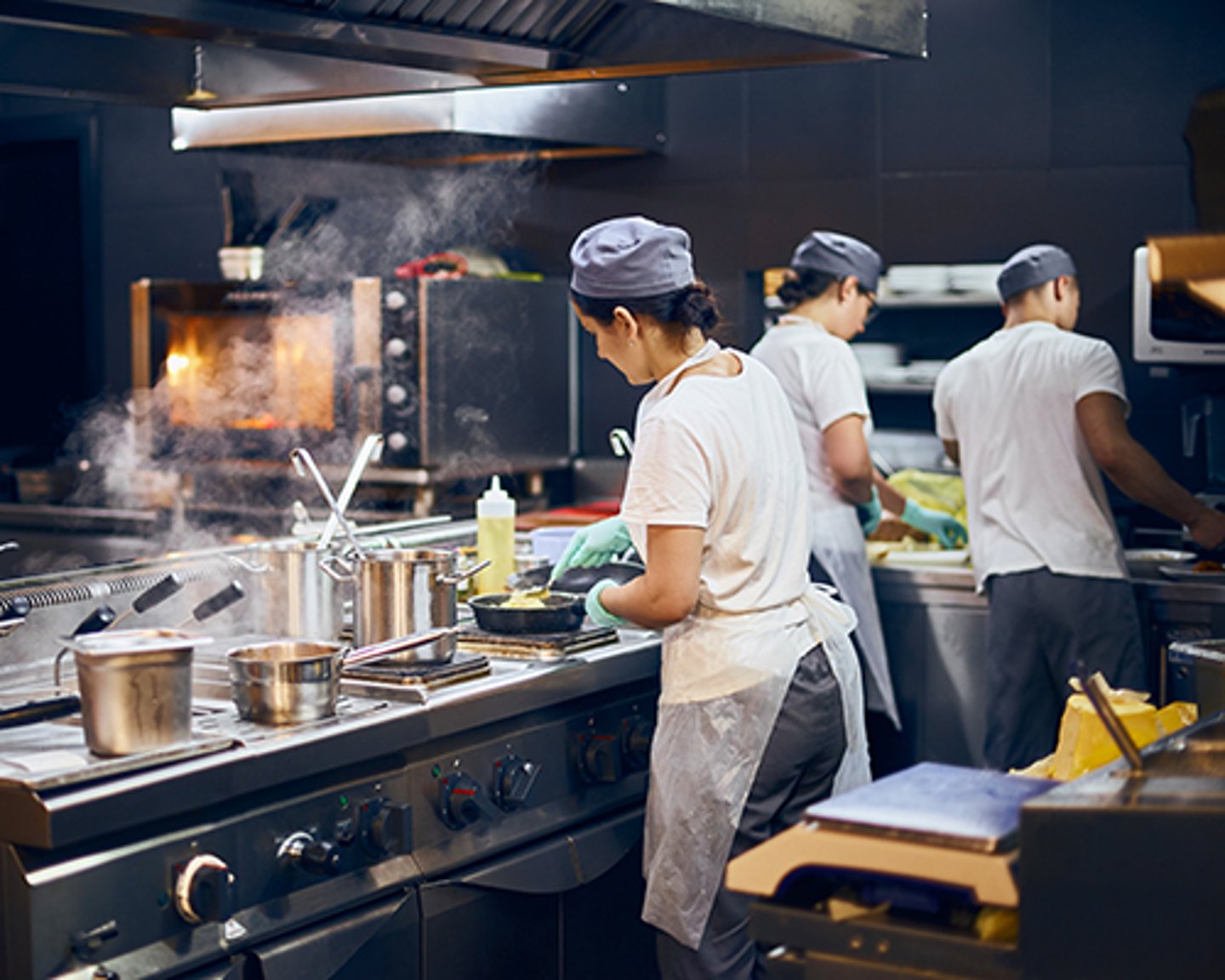 a restaurant kitchen 