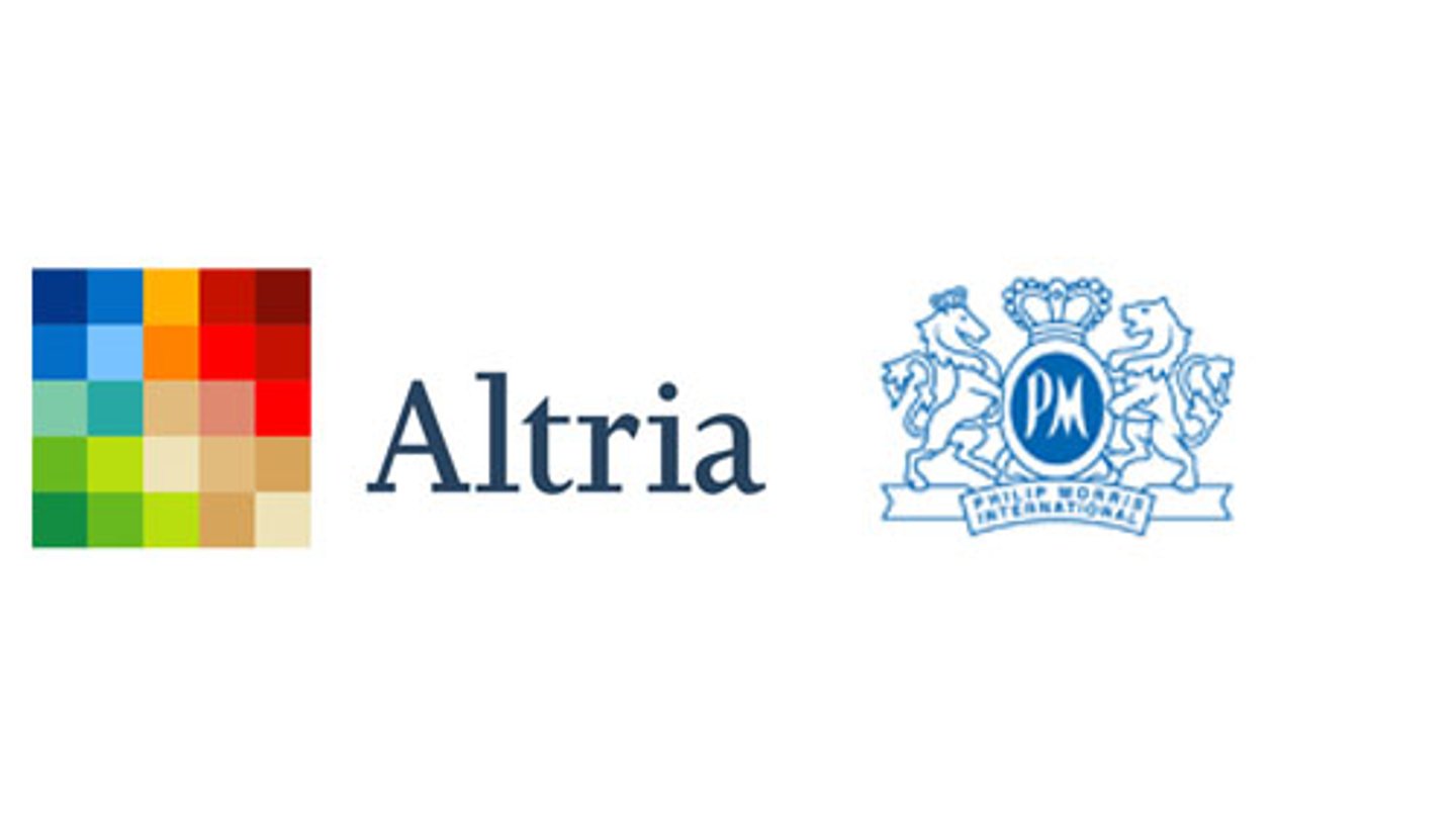 Logos for Altria and Philip Morris International