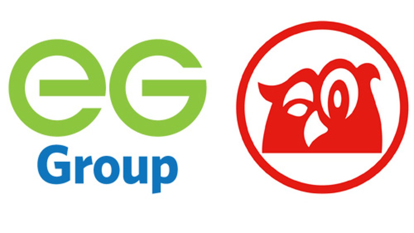 Logos for EG Group and Couche-Tard