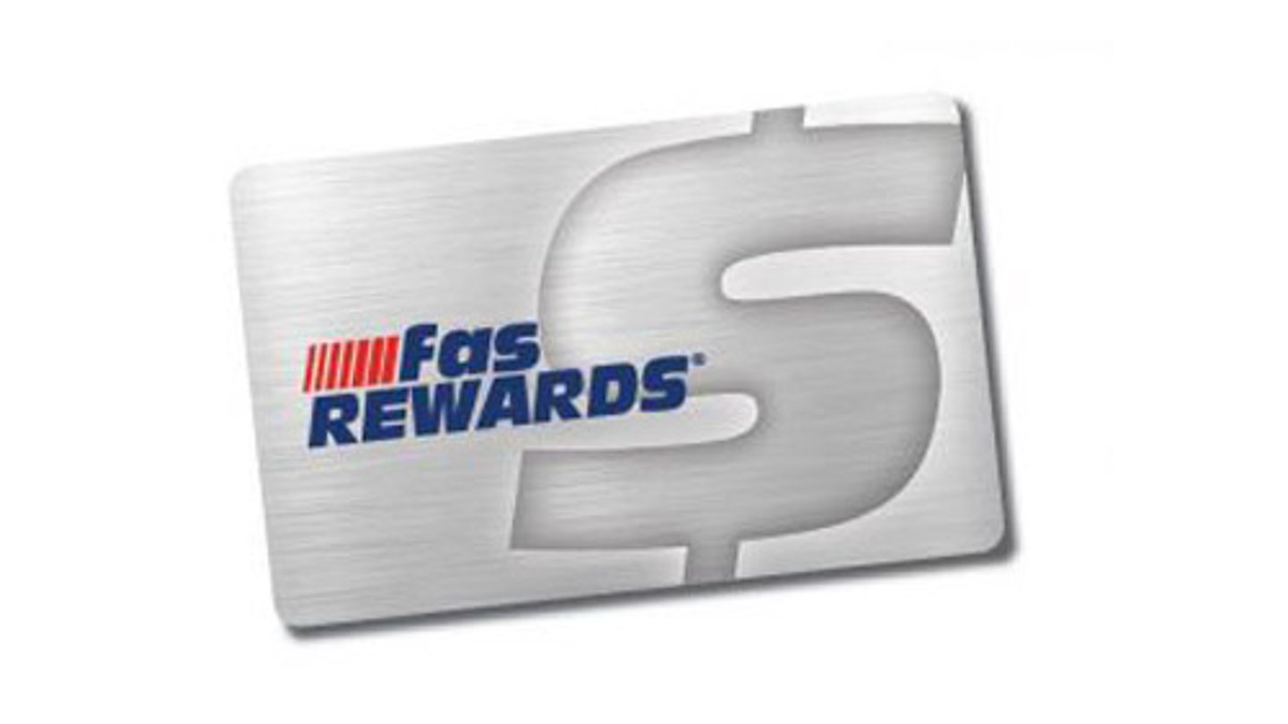 A fas REWARDS loyalty card