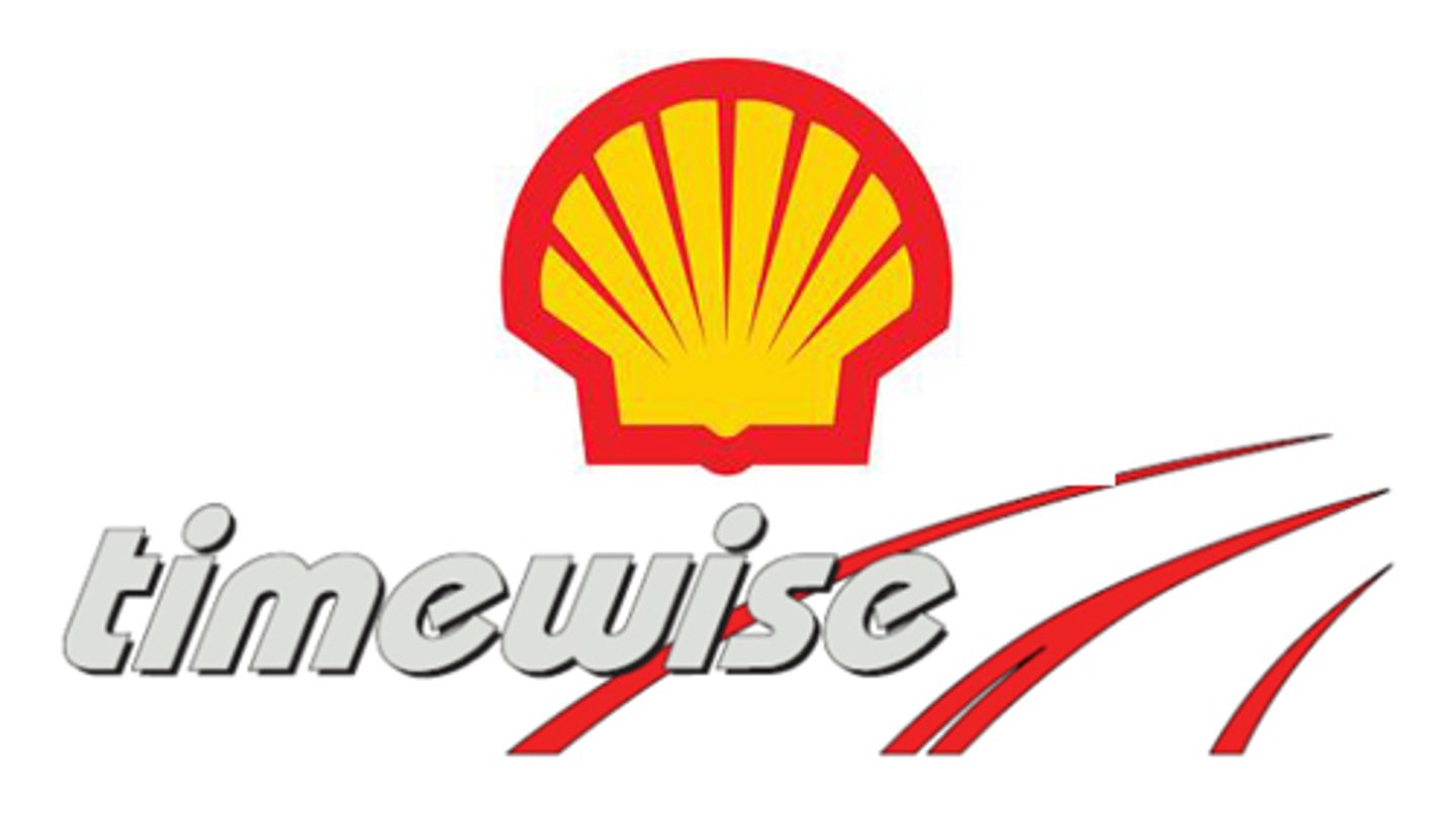 Logos for Shell and Timewise convenience stores