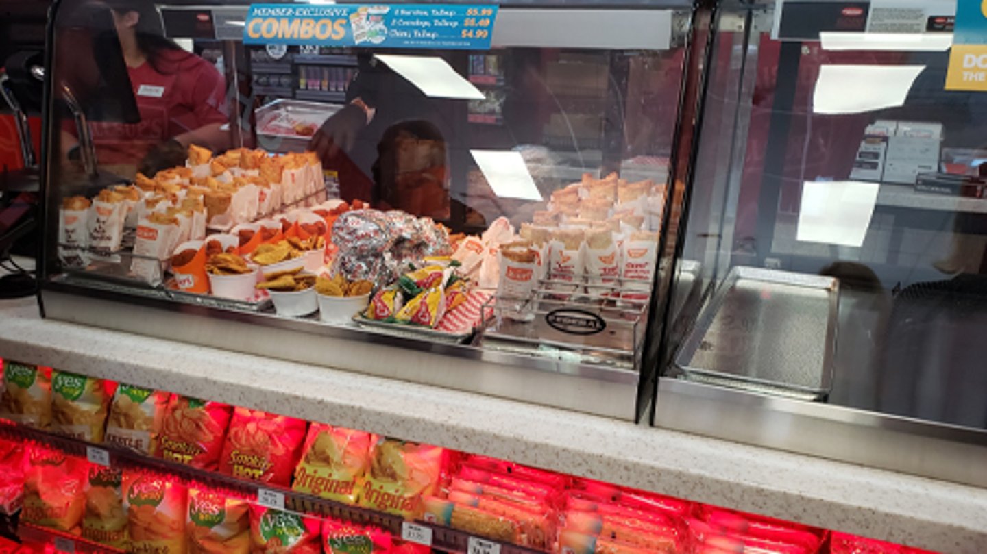 Food counter at the new Allsup's Express