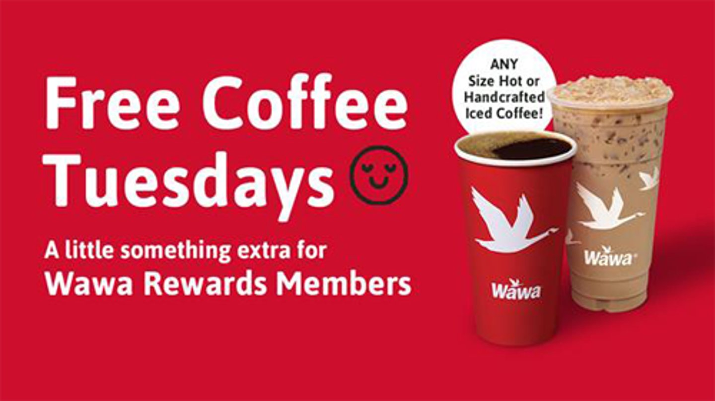 Wawa Free Coffee Tuesdays promo 2022