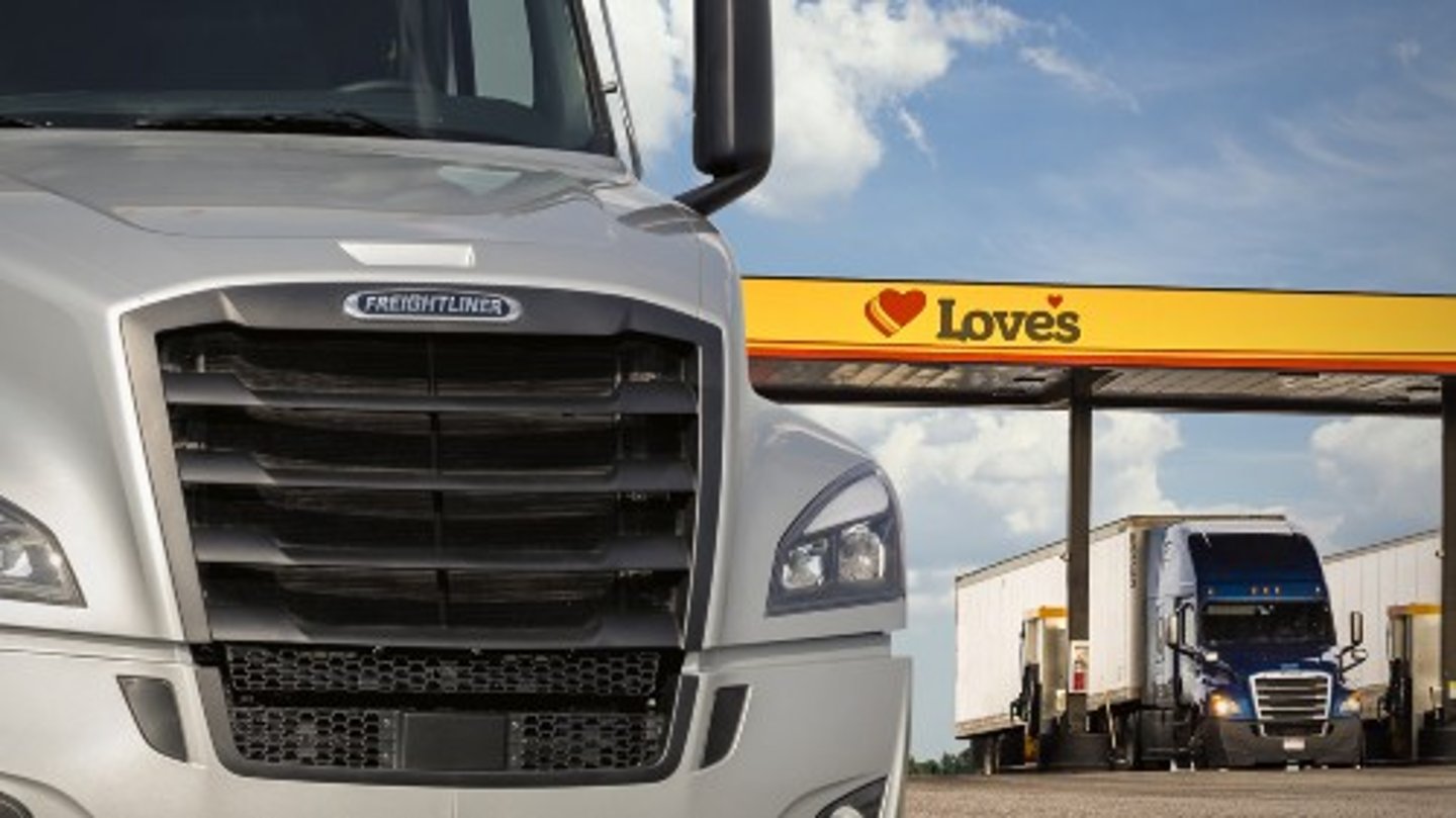 Love's Travel Center with Truck