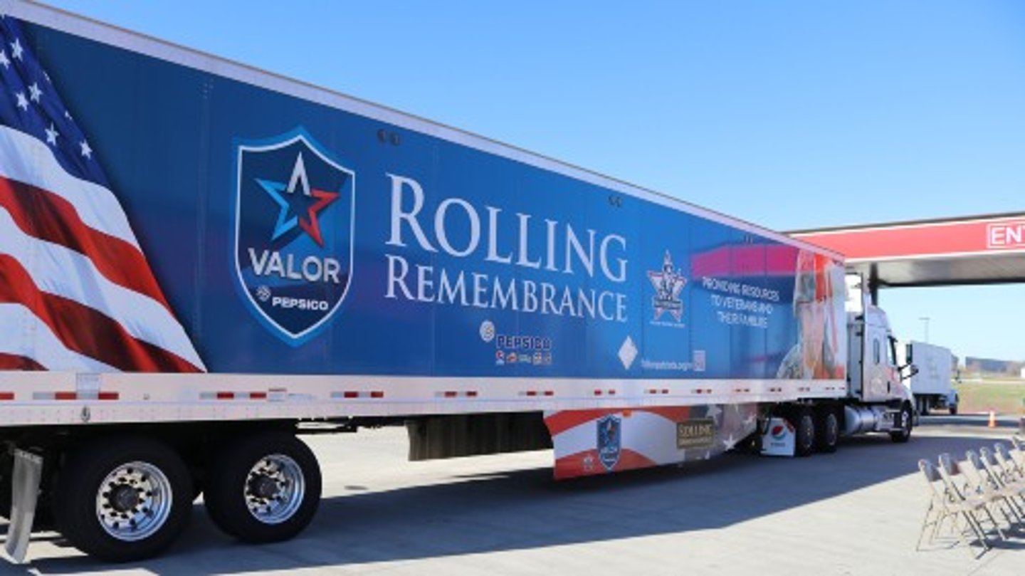 Rolling Remembrance truck at Casey's