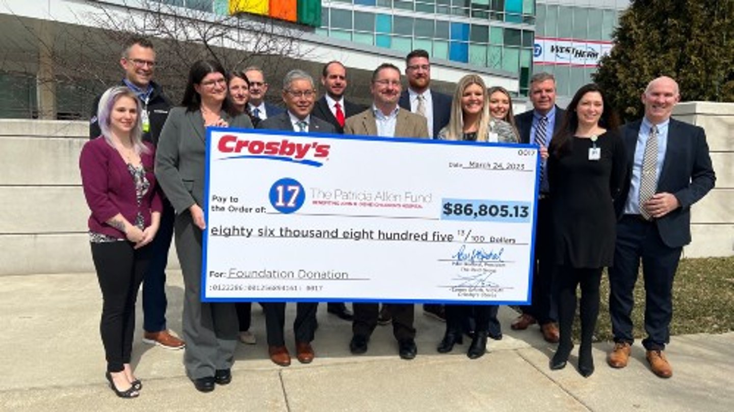 Crosby's donation to the Patricia Allen fund