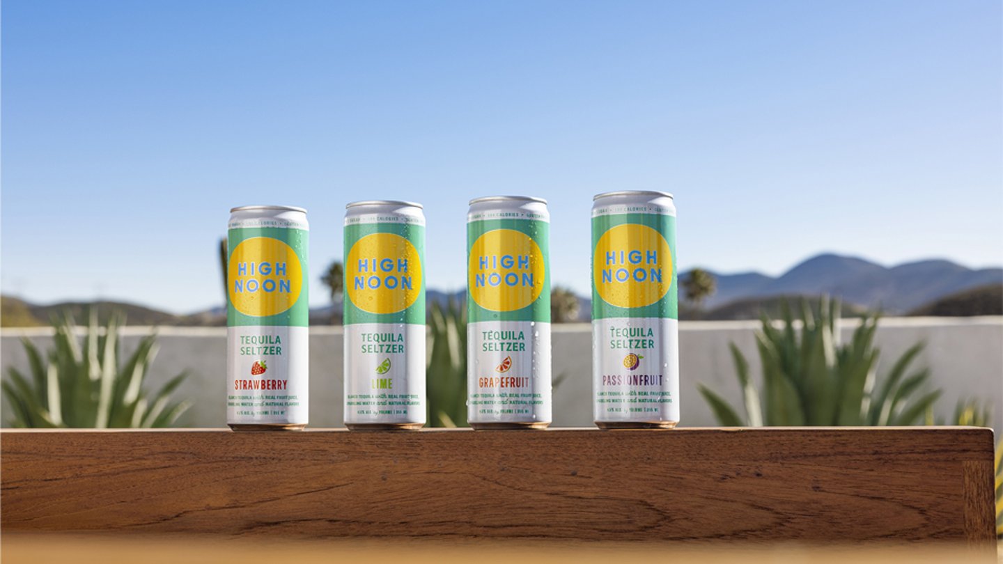 The four flavors of High Noon Tequila hard seltzer